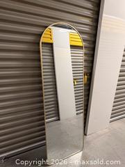 MaxSold Auction: Gold/Brass Arched Full-Length Freestanding Metal Mirror - Yonkers (New York, USA) SELLER MANAGED Downsizing Online Auction - Riverdale Avenue (STORAGE)