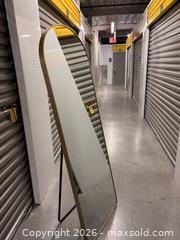 MaxSold Auction: Gold/Brass Arched Full-Length Freestanding Metal Mirror - Yonkers (New York, USA) SELLER MANAGED Downsizing Online Auction - Riverdale Avenue (STORAGE)