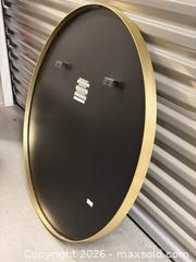 MaxSold Auction: Round Gold/Brass Wall Mirror, 36–40 in Diameter - Yonkers (New York, USA) SELLER MANAGED Downsizing Online Auction - Riverdale Avenue (STORAGE)