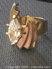 MaxSold Auction: 18K RG Ring with faux diamond. size between 5-6 as shown - Burnaby (British Columbia, Canada) SELLER MANAGED Reseller Online Auction - Claude Avenue