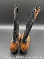MaxSold Auction: Vintage Nocona Leather & Snake Skin Cowboy Boots, See Pictures for Approx. Size - Cobourg (Ontario, Canada) SELLER MANAGED Downsizing Online Auction - Division