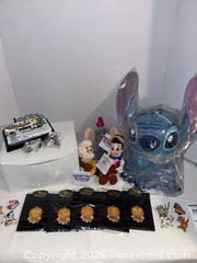 MaxSold Auction: Disney Lot: Plush, Sealed Pins, Ceramic Stitch Bank & Village - Doylestown Township (Pennsylvania, USA) PARTNER MANAGED Downsizing Online Auction - Country Brook Drive
