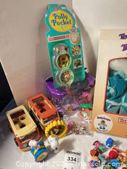 MaxSold Auction: Mixed vintage toys lot: Teddy Ruxpin item, Polly Pocket, wooden buses B - Doylestown Township (Pennsylvania, USA) PARTNER MANAGED Downsizing Online Auction - Country Brook Drive