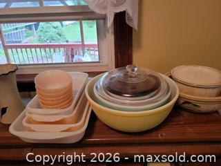MaxSold Auction: Fire-King Vintage Milk Glass Nesting Bowls, Casseroles & Lids - High Bridge (New Jersey, USA) PARTNER MANAGED Estate Sale Online Auction -  West Main Street
