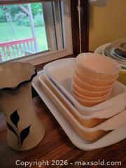 MaxSold Auction: Fire-King Vintage Milk Glass Nesting Bowls, Casseroles & Lids - High Bridge (New Jersey, USA) PARTNER MANAGED Estate Sale Online Auction -  West Main Street