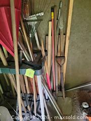 MaxSold Auction: Garden Tools Lot with Rubbermaid Storage Rack - High Bridge (New Jersey, USA) PARTNER MANAGED Estate Sale Online Auction -  West Main Street