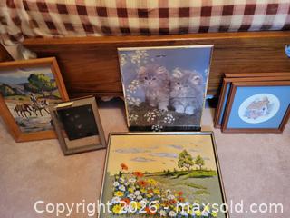 MaxSold Auction: Lot of 6+ Framed Prints, Embroidery & Cross-Stitch - High Bridge (New Jersey, USA) PARTNER MANAGED Estate Sale Online Auction -  West Main Street