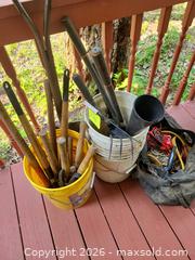 MaxSold Auction: Mixed Garden & Hand Tools Assortment with Bag and Buckets - High Bridge (New Jersey, USA) PARTNER MANAGED Estate Sale Online Auction -  West Main Street