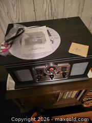 MaxSold Auction: Record Player Console with Stereo Radio, LPs, 45s & CDs - High Bridge (New Jersey, USA) PARTNER MANAGED Estate Sale Online Auction -  West Main Street