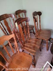 MaxSold Auction: Solid Wood Farmhouse Dining Chairs, Brown, Set of 5 - High Bridge (New Jersey, USA) PARTNER MANAGED Estate Sale Online Auction -  West Main Street