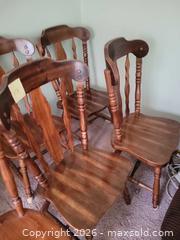 MaxSold Auction: Solid Wood Farmhouse Dining Chairs, Brown, Set of 5 - High Bridge (New Jersey, USA) PARTNER MANAGED Estate Sale Online Auction -  West Main Street