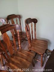 MaxSold Auction: Solid Wood Farmhouse Dining Chairs, Brown, Set of 5 - High Bridge (New Jersey, USA) PARTNER MANAGED Estate Sale Online Auction -  West Main Street