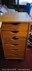 MaxSold Auction: Unbranded Light Maple Rolling Drawer Cart with Wheels - High Bridge (New Jersey, USA) PARTNER MANAGED Estate Sale Online Auction -  West Main Street