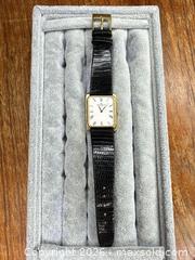 MaxSold Auction: Baume & Mercier 14K Solid Gold Rectangular Quartz Watch - San Jose (California, USA) PARTNER MANAGED Estate Sale Online Auction - East Humboldt Street