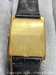 MaxSold Auction: Baume & Mercier 14K Solid Gold Rectangular Quartz Watch - San Jose (California, USA) PARTNER MANAGED Estate Sale Online Auction - East Humboldt Street