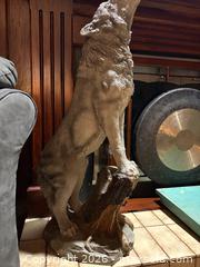 MaxSold Auction: Gray and Brown Resin Wolf Sculpture (30-42 in) - Calgary (Alberta, Canada) SELLER MANAGED Reseller Online Auction - McHugh Road Northeast