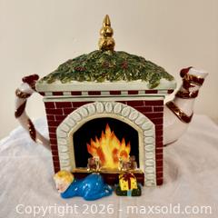 MaxSold Auction: Waterford Holiday Heirlooms “Christmas Memories” Limited Edition Teapot – Santa by the Fireplace - West Windsor Township (New Jersey, USA) SELLER MANAGED Estate Sale Online Auction - Wilson Way South