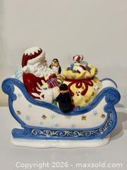 MaxSold Auction: Waterford Holiday Heirlooms Santa Sleigh – Large Hand?Painted Ceramic Centerpiece - West Windsor Township (New Jersey, USA) SELLER MANAGED Estate Sale Online Auction - Wilson Way South
