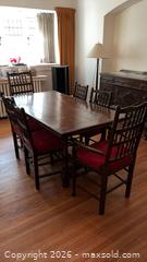 MaxSold Auction: Antique Dark Brown Solid Wood Dining Table with 6 Chairs - Toronto (Ontario, Canada) PARTNER MANAGED Estate Sale Online Auction -  Saint Andrews Gardens
