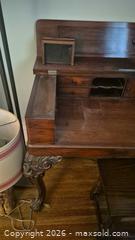 MaxSold Auction: Antique Victorian Solid Wood Writing Desk, Dark Brown - Toronto (Ontario, Canada) PARTNER MANAGED Estate Sale Online Auction -  Saint Andrews Gardens