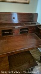 MaxSold Auction: Antique Victorian Solid Wood Writing Desk, Dark Brown - Toronto (Ontario, Canada) PARTNER MANAGED Estate Sale Online Auction -  Saint Andrews Gardens