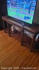 MaxSold Auction: Dark Mahogany Veneer Console Table TV Stand - Toronto (Ontario, Canada) PARTNER MANAGED Estate Sale Online Auction -  Saint Andrews Gardens