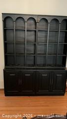 MaxSold Auction: Large Black Hutch / China Cabinet, Two-Piece Design - Toronto (Ontario, Canada) PARTNER MANAGED Estate Sale Online Auction -  Saint Andrews Gardens