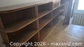 MaxSold Auction: Multi Piece Mid-Century Modern Light Brown Modular Bookcase Set - Toronto (Ontario, Canada) PARTNER MANAGED Estate Sale Online Auction -  Saint Andrews Gardens