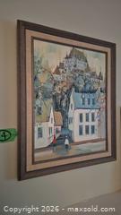MaxSold Auction: Original Acrylic Cityscape Painting on Canvas, Dark Brown Wood Frame - Toronto (Ontario, Canada) PARTNER MANAGED Estate Sale Online Auction -  Saint Andrews Gardens