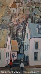 MaxSold Auction: Original Acrylic Cityscape Painting on Canvas, Dark Brown Wood Frame - Toronto (Ontario, Canada) PARTNER MANAGED Estate Sale Online Auction -  Saint Andrews Gardens