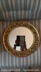 MaxSold Auction: Round 16-inch Gold Ornate Wall Mirror - Toronto (Ontario, Canada) PARTNER MANAGED Estate Sale Online Auction -  Saint Andrews Gardens
