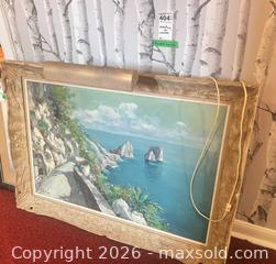 MaxSold Auction: Framed Signed Oil on Canvas With Gallery Lamp A - Toronto (Ontario, Canada) Moving Online Auction - Somerdale Square