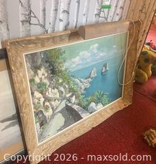 MaxSold Auction: Framed Signed Oil on Canvas With Gallery Lamp A - Toronto (Ontario, Canada) Moving Online Auction - Somerdale Square