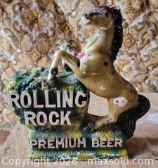 MaxSold Auction: Vintage Chalkware Rolling Rock Beer Statue  - East Cocalico Township (Pennsylvania, USA) SELLER MANAGED Estate Sale Online Auction - Stevens Road