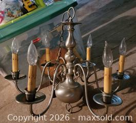 MaxSold Auction: Vintage Metal Chandelier  - East Cocalico Township (Pennsylvania, USA) SELLER MANAGED Estate Sale Online Auction - Stevens Road