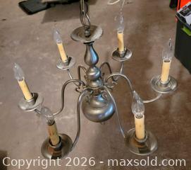 MaxSold Auction: Vintage Metal Chandelier  - East Cocalico Township (Pennsylvania, USA) SELLER MANAGED Estate Sale Online Auction - Stevens Road