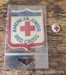 MaxSold Auction: Vintage Red Cross Patch & Pin - East Cocalico Township (Pennsylvania, USA) SELLER MANAGED Estate Sale Online Auction - Stevens Road