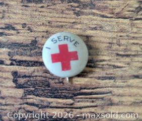 MaxSold Auction: Vintage Red Cross Patch & Pin - East Cocalico Township (Pennsylvania, USA) SELLER MANAGED Estate Sale Online Auction - Stevens Road