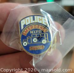 MaxSold Auction: Vintage Sealed N.Y.P.D. Emergency Squad Enamel Pin - East Cocalico Township (Pennsylvania, USA) SELLER MANAGED Estate Sale Online Auction - Stevens Road