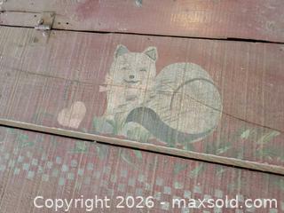 MaxSold Auction: Vintage Wooden Folk Art Cat Box  - East Cocalico Township (Pennsylvania, USA) SELLER MANAGED Estate Sale Online Auction - Stevens Road