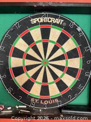 MaxSold Auction: Sportcraft Wall-Mounted Dartboard Cabinet Set - Oak Bay (British Columbia, Canada) PARTNER MANAGED Moving Online Auction - Plymouth Road