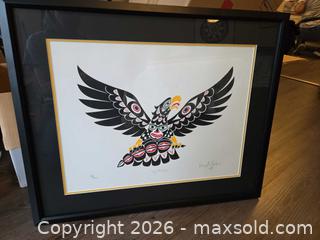 MaxSold Auction: Doug La Fortune Limited-Edition "Eagle Feather" Framed Art - View Royal (British Columbia, Canada) PARTNER MANAGED Moving Online Auction - Eltham Road
