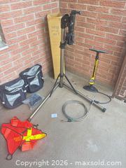 MaxSold Auction: Bike Maintenance Lot: Repair Stand, Pump, Panniers & Safety - Stratford (Ontario, Canada) PARTNER MANAGED Estate Sale Online Auction - Cawston Street (CONDO)