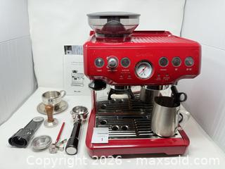 MaxSold Auction: Breville Barista Express BES870XL Espresso Machine, Red/Stainless - Stratford (Ontario, Canada) PARTNER MANAGED Estate Sale Online Auction - Cawston Street (CONDO)