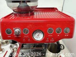 MaxSold Auction: Breville Barista Express BES870XL Espresso Machine, Red/Stainless - Stratford (Ontario, Canada) PARTNER MANAGED Estate Sale Online Auction - Cawston Street (CONDO)