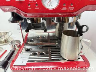 MaxSold Auction: Breville Barista Express BES870XL Espresso Machine, Red/Stainless - Stratford (Ontario, Canada) PARTNER MANAGED Estate Sale Online Auction - Cawston Street (CONDO)