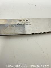 MaxSold Auction: IKEA 40-Piece Stainless Steel Flatware Set with Blue Acrylic Handles - Stratford (Ontario, Canada) PARTNER MANAGED Estate Sale Online Auction - Cawston Street (CONDO)