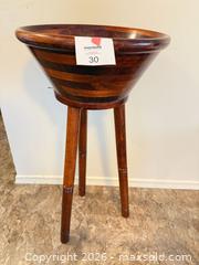 MaxSold Auction: Large Rosewood Salad Bowl Stand, Solid Wood, Warm Brown - Stratford (Ontario, Canada) PARTNER MANAGED Estate Sale Online Auction - Cawston Street (CONDO)