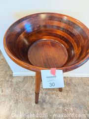 MaxSold Auction: Large Rosewood Salad Bowl Stand, Solid Wood, Warm Brown - Stratford (Ontario, Canada) PARTNER MANAGED Estate Sale Online Auction - Cawston Street (CONDO)