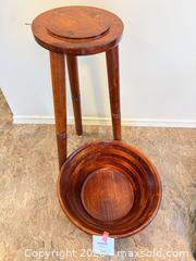 MaxSold Auction: Large Rosewood Salad Bowl Stand, Solid Wood, Warm Brown - Stratford (Ontario, Canada) PARTNER MANAGED Estate Sale Online Auction - Cawston Street (CONDO)